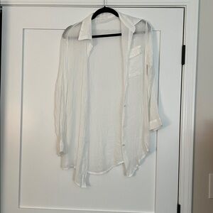 Zoye Chen White Sheer Blouse